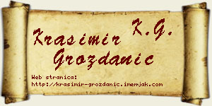 Krasimir Grozdanić vizit kartica